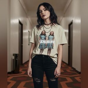 The Shining unique cream T-shirt by Zara